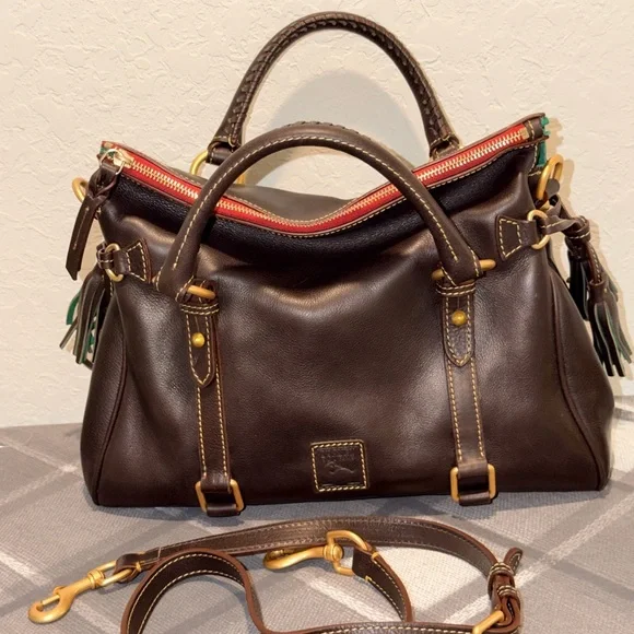 Dooney & Bourke Florentine Satchel in Brown Tmoro NEW - Picture 1 of 8